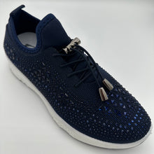 Load image into Gallery viewer, Crystal-Embellished Lace-Up Gym Shoes
