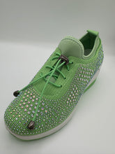 Load image into Gallery viewer, Crystal-Embellished Slip-On Gym Shoe
