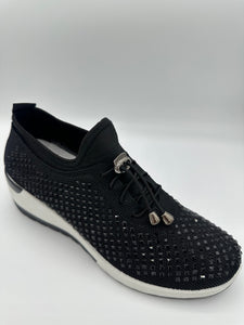 Crystal-Embellished Slip-On Gym Shoe