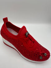 Load image into Gallery viewer, Crystal-Embellished Slip-On Gym Shoe
