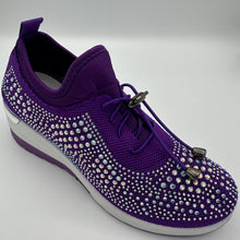 Load image into Gallery viewer, Crystal-Embellished Slip-On Gym Shoe
