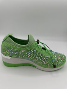 Crystal-Embellished Slip-On Gym Shoe