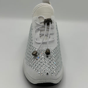 Crystal-Embellished Slip-On Gym Shoe