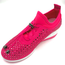 Load image into Gallery viewer, Crystal-Embellished Slip-On Gym Shoe
