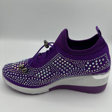 Load image into Gallery viewer, Crystal-Embellished Slip-On Gym Shoe
