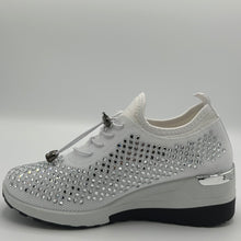 Load image into Gallery viewer, Crystal-Embellished Slip-On Gym Shoe
