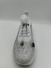 Load image into Gallery viewer, Crystal-Embellished Lace-Up Gym Shoes
