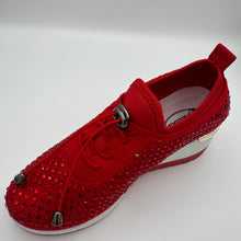 Load image into Gallery viewer, Crystal-Embellished Slip-On Gym Shoe
