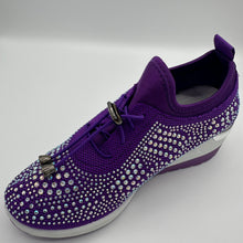 Load image into Gallery viewer, Crystal-Embellished Slip-On Gym Shoe
