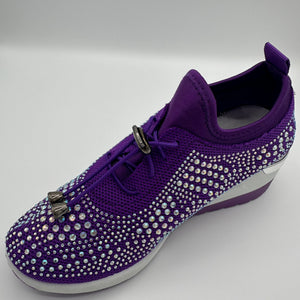 Crystal-Embellished Slip-On Gym Shoe