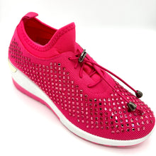 Load image into Gallery viewer, Crystal-Embellished Slip-On Gym Shoe
