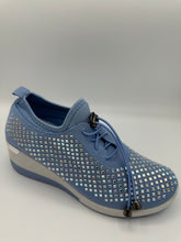 Load image into Gallery viewer, Crystal-Embellished Slip-On Gym Shoe
