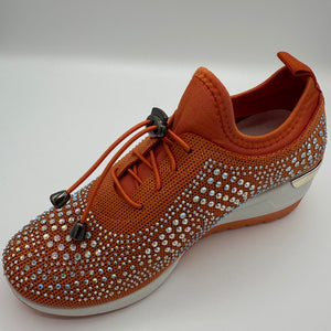 Crystal-Embellished Slip-On Gym Shoe