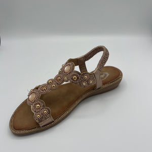 Medallion Circle Comfort T-Strap Sandal