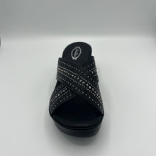Load image into Gallery viewer, Rhinestone Crisscross Comfort Wedge
