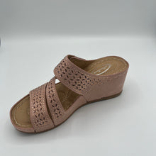 Load image into Gallery viewer, Breathable Laser-Cut Three-Strap Wedge Sandal
