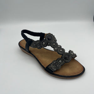 Medallion Circle Comfort T-Strap Sandal