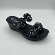 Load image into Gallery viewer, Pure Elegance Platform Slide with Crystal Medallion Embellishments
