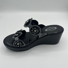 Load image into Gallery viewer, Pure Elegance Platform Slide with Crystal Medallion Embellishments
