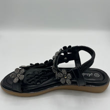 Load image into Gallery viewer, Blooming Crystal T-Strap Sandal with Elastic Comfort Band
