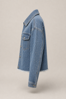Load image into Gallery viewer, medium-blue-studded-denim-jacket — slot 04 normalized product side v5

