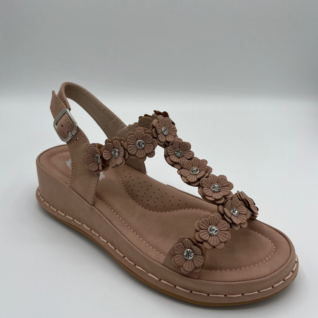 Daisy Lane Platform Slide with Crystal Centers