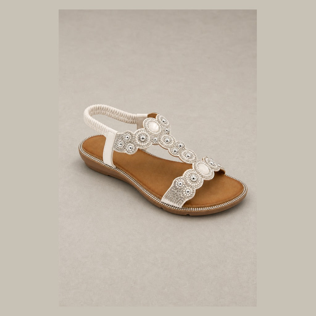 Medallion Circle Comfort T-Strap Sandal