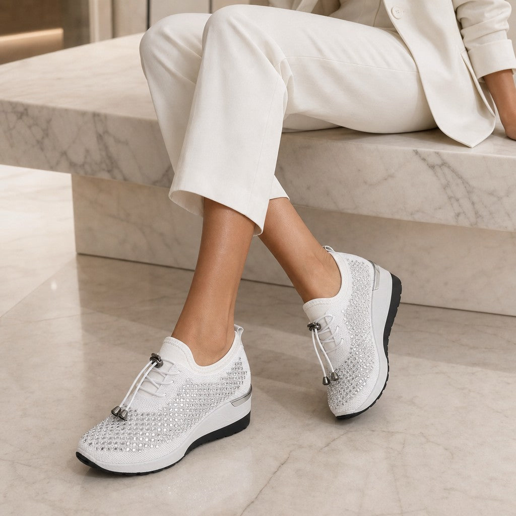 Crystal-Embellished Slip-On Gym Shoe editorial lookbook image